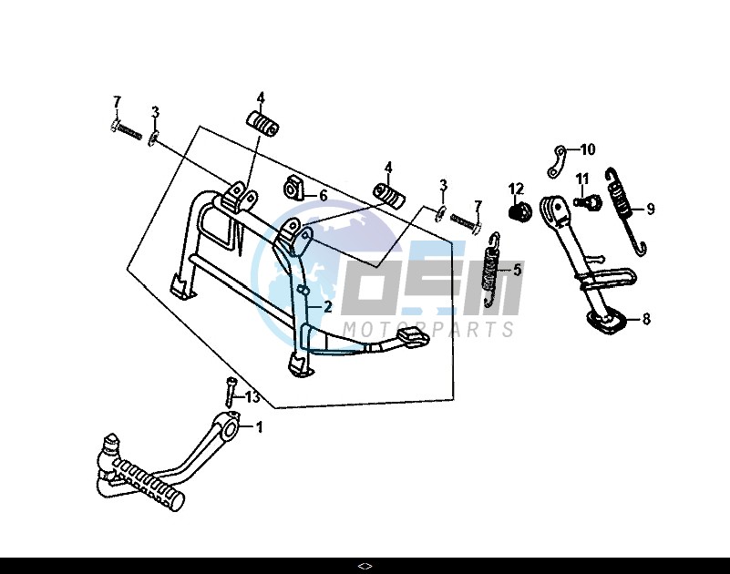MAIN STAND KICK STARTER ARM
