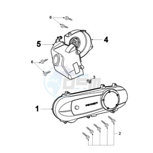 VIVA 3 L 2T A drawing CRANKCASE COVER