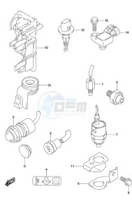 DF 9.9B drawing Sensor/Switch Non-Remote Control