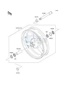 ZR 1000 A [Z1000] (A1-A3) drawing FRONT WHEEL