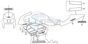 VTR1000SP VTR1000SP-2 drawing MARK/STRIPE (VTR1000SPY/1 /2-CM)