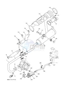 YFM450FWB YFM45KDHJ KODIAK 450 (BJ56) drawing EXHAUST