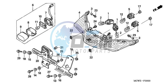 REAR COMBINATION LIGHT (E,ED,EK,F)