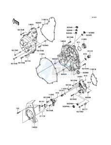 VERSYS KLE650CEF XX (EU ME A(FRICA) drawing Engine Cover(s)