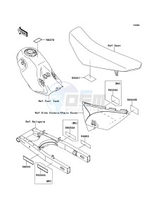 D-TRACKER_125 KLX125DBF GB XX (EU ME A(FRICA) drawing Labels