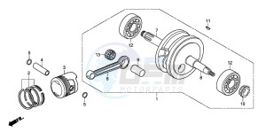 CRF70F drawing CRANKSHAFT/PISTON