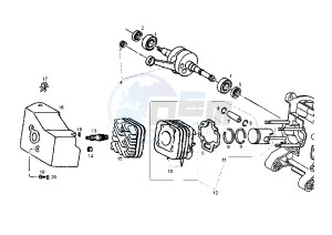 ATLANTIS O2 RED BULLET - 50 cc drawing CRANKSHAFT-CYLINDER