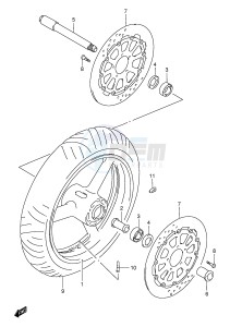 TL1000S (E2) drawing FRONT WHEEL (MODEL K1)