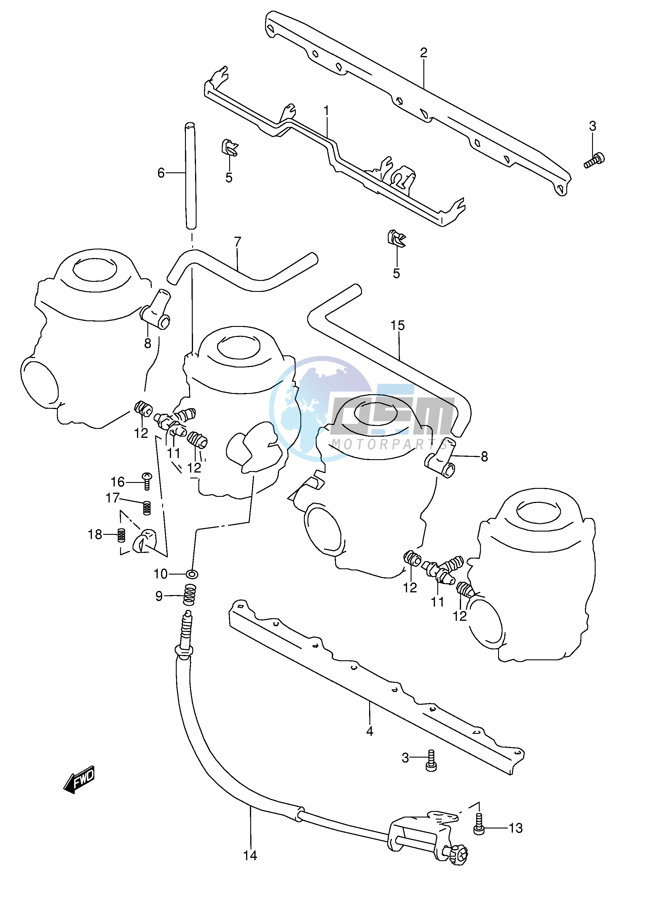 CARBURETOR FITTINGS (MODEL V W)