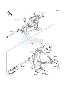 VN2000 VN2000-A2H GB XX (EU ME A(FRICA) drawing Swingarm