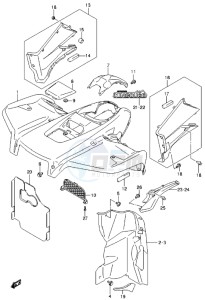 LT-A500X drawing FRONT FENDER (LT-A500XL4 P17)