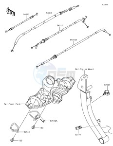 VERSYS 1000 KLZ1000BHF XX (EU ME A(FRICA) drawing Cables