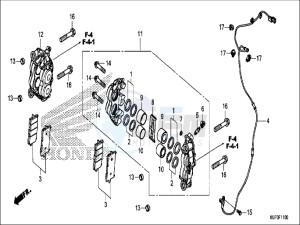 CRF1000DH 2ED - (2ED) drawing FRONT BRAKE CALIPER