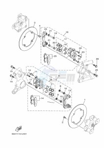 YXZ1000ET YXZ1000R SS (BAST) drawing REAR BRAKE CALIPER