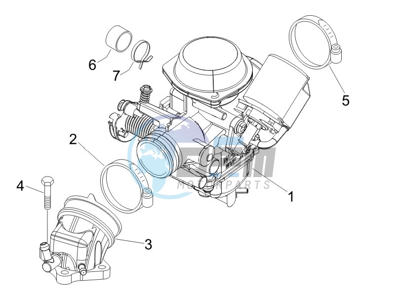 Carburettor  assembly - Union pipe