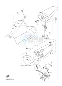 YZF-R1M 998 R4 (2KSE) drawing SEAT