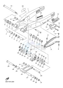 YZ450FX (B912 B913 B914 B914 B915) drawing REAR ARM