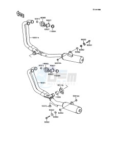 ZX 600 C [NINJA 600R] (C10) [NINJA 600R] drawing MUFFLER-- S- -