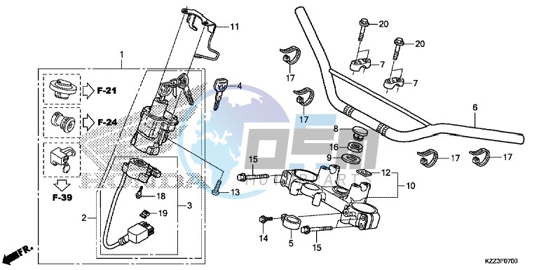 HANDLE PIPE/TOP BRIDGE