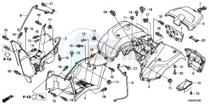 TRX500FMD TRX500FM Europe Direct - (ED) drawing REAR FENDER