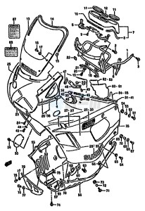 GSX750F (K-T) drawing COWLING (MODEL M)