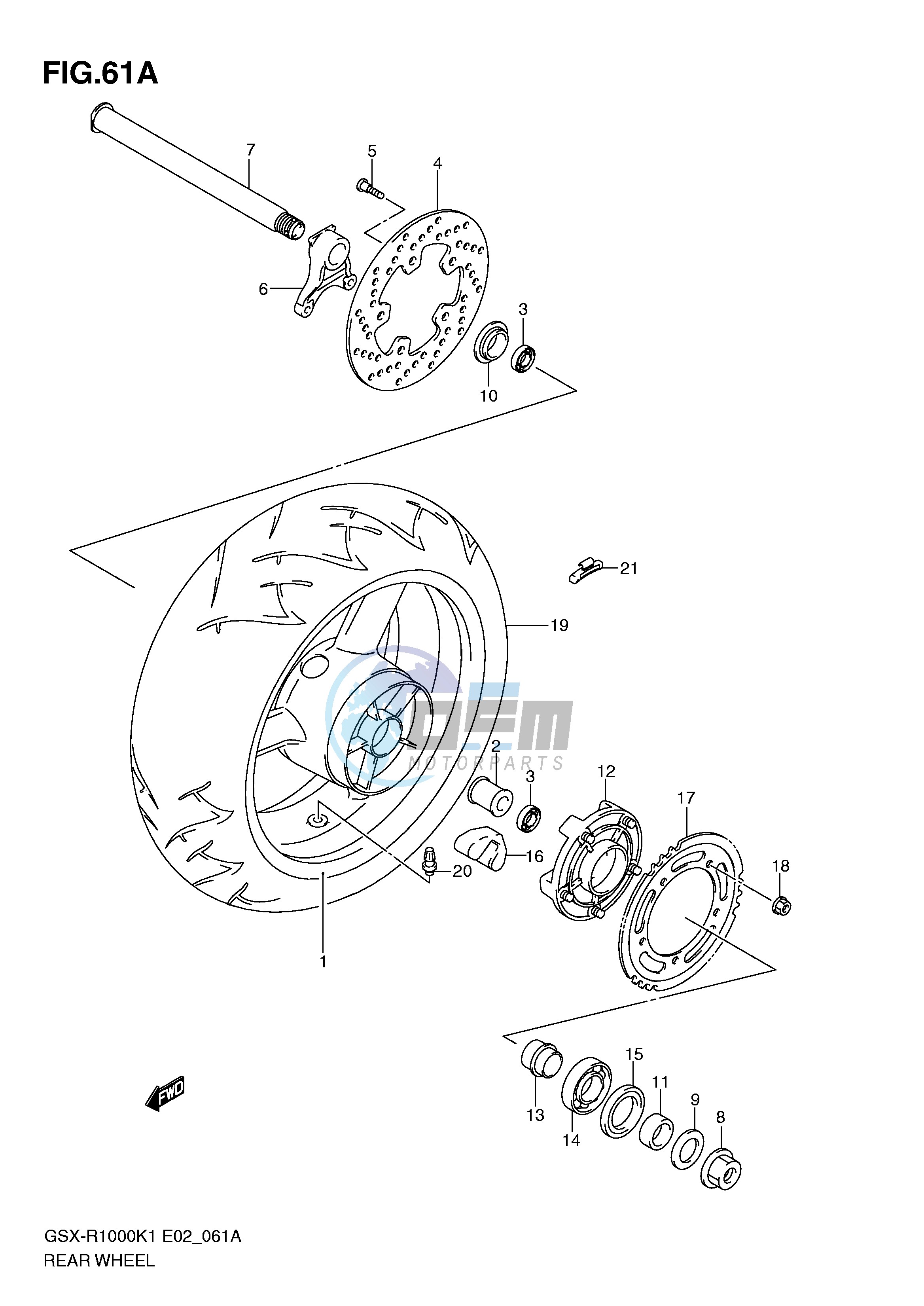 REAR WHEEL (GSX-R1000K2)