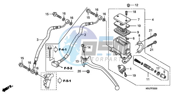 RR. BRAKE MASTER CYLINDER