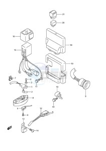 DF 225 drawing PTT Switch/Engine Control Unit