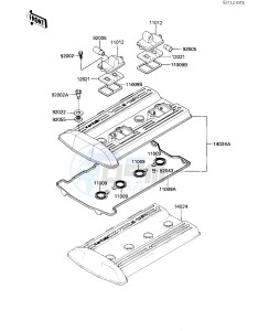 ZX 900 A [NINJA] (A3) NINJA 900 drawing CYLINDER HEAD COVER