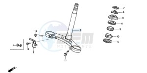 CBR600F2 drawing STEERING STEM