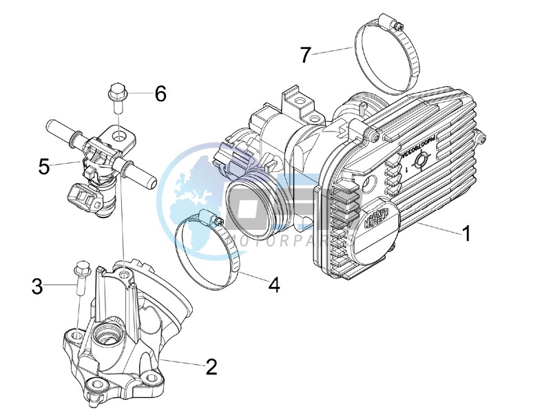 Throttle body - Injector - Union pipe