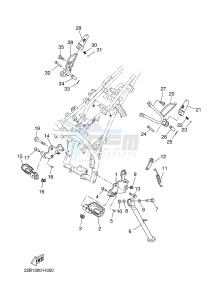 WR125R (22BB 22BB 22BB) drawing STAND & FOOTREST