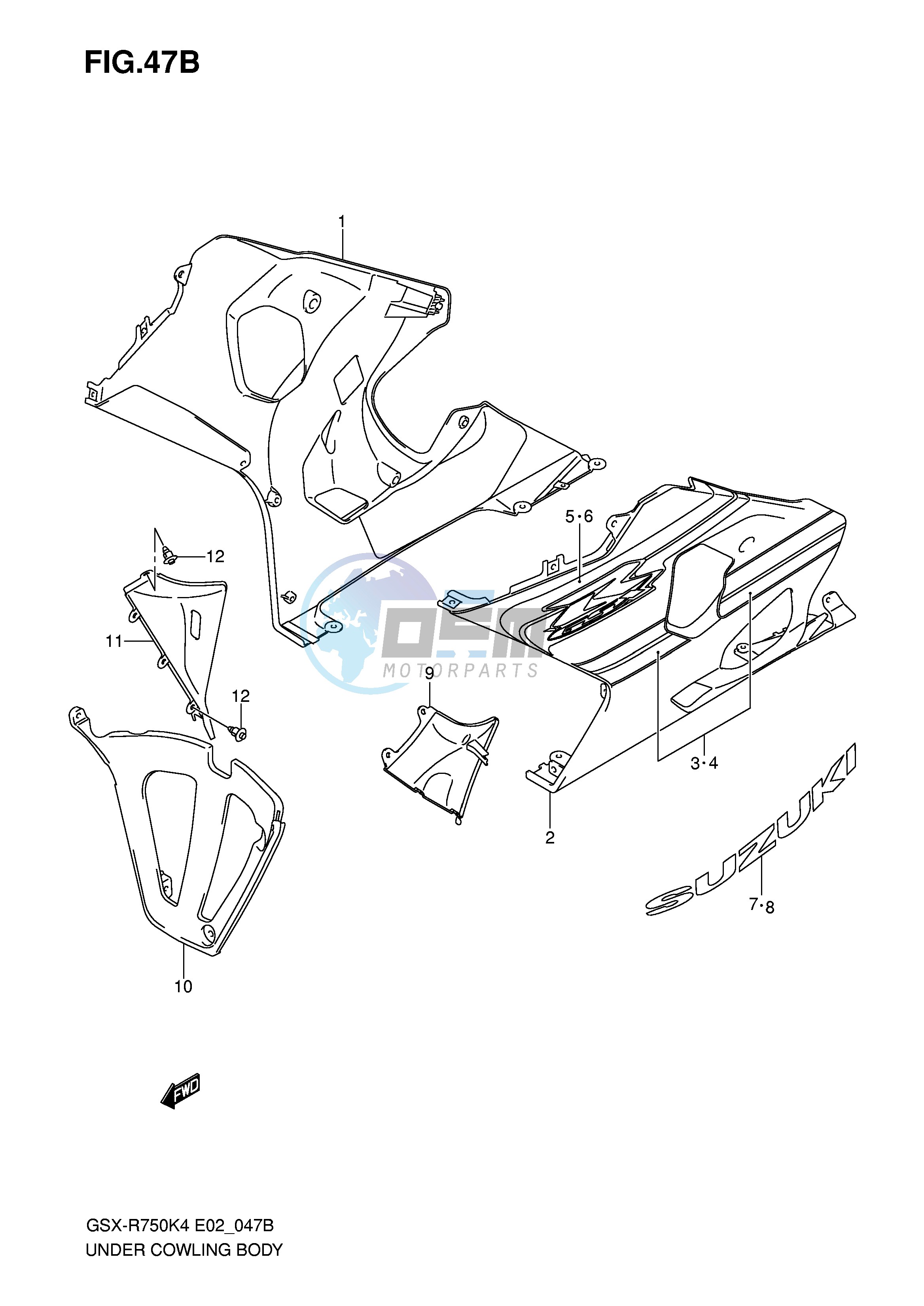 UNDER COWLING (GSX-R750XK5)