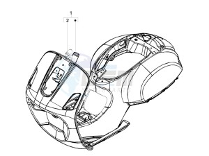 LX 50 2T E2 Touring (30Kmh) drawing Frame - bodywork