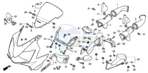 CBR600F4 drawing UPPER COWL