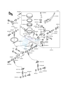 ZX 750 K [NINJA ZX-7R] (K1-K2) [NINJA ZX-7R] drawing FRONT MASTER CYLINDER