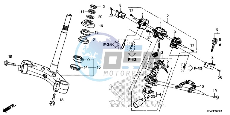 STEERING STEM/ COMBINATION SWITCH (E/ ED/ F/ MA)