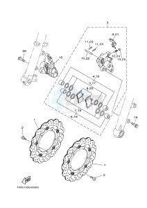 MT07 MT-07 700 (1WSH 1WSJ) drawing FRONT BRAKE CALIPER