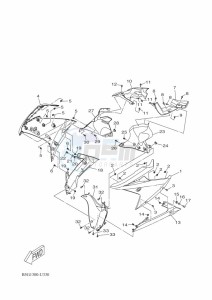 YZF125-A YZF-R125 (B5G2) drawing LEG SHIELD