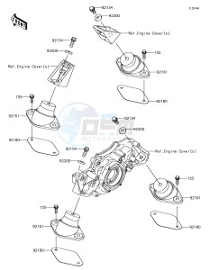 JET SKI ULTRA LX JT1500KJF EU drawing Engine Mount