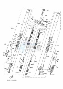 YZ125 (B0VB) drawing FRONT FORK