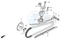 FES150A 125 S-WING drawing CAM CHAIN/TENSIONER