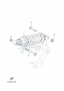 XSR700 MTM690 (BU32) drawing REAR SUSPENSION