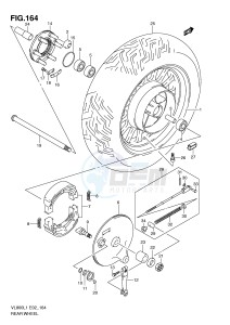 VL800 (E2) VOLUSIA drawing REAR WHEEL (VL800CL1 E2)