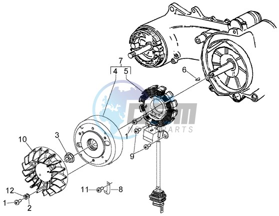 Flywheel magneto