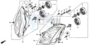 VFR800 drawing HEADLIGHT (CM,U)