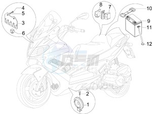 Nexus 125 ie e3 drawing Remote control switches - Battery - Horn