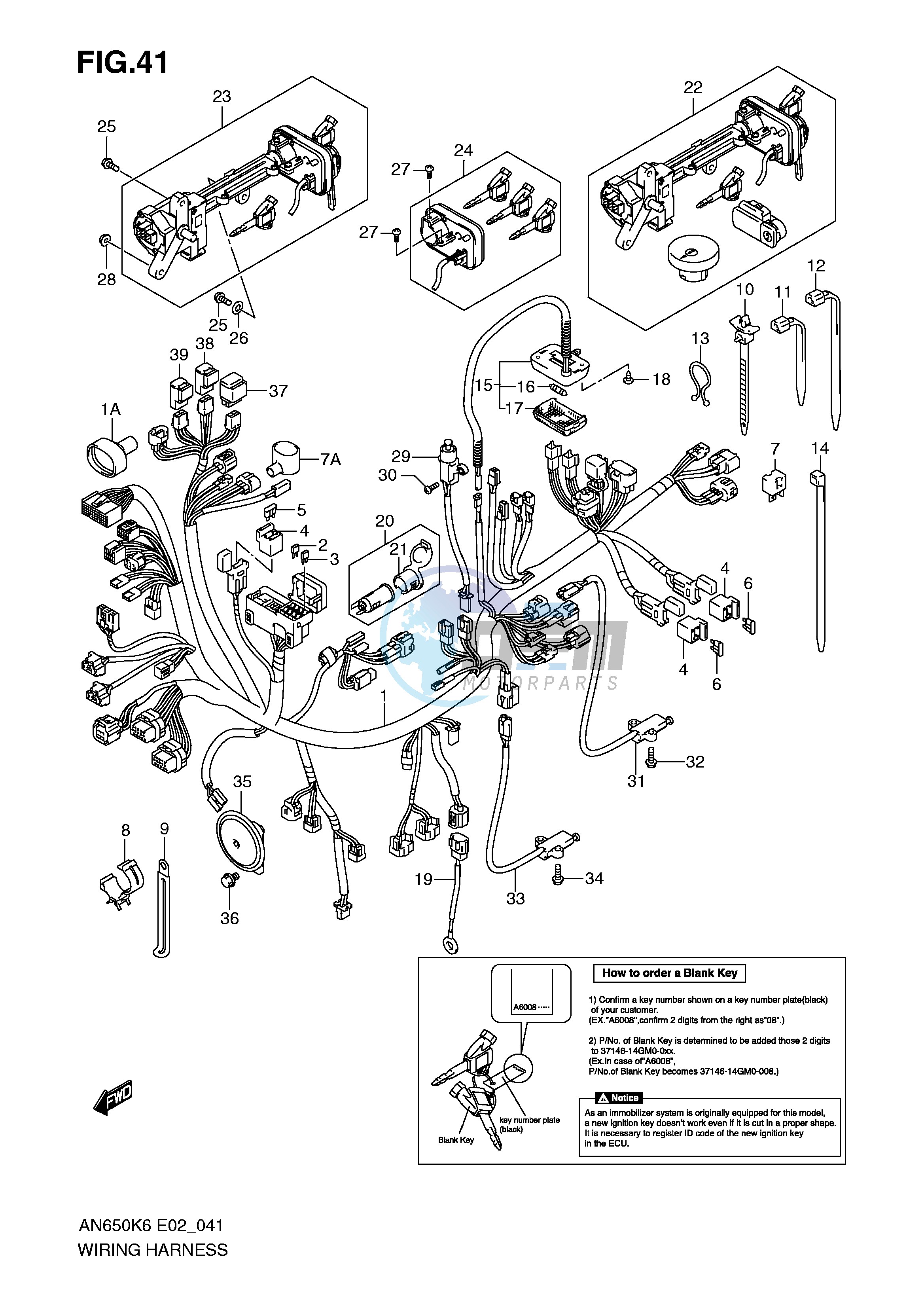 WIRING HARNESS (AN650K6 K7 K8 K9 E24)