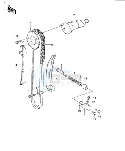 KLX 250 A [KLX250] (A1-A2) [KLX250] drawing CAMSHAFT_CHAIN_TENSIONER