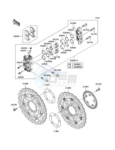 ZZR1400_ABS ZX1400FDFA FR GB XX (EU ME A(FRICA) drawing Front Brake